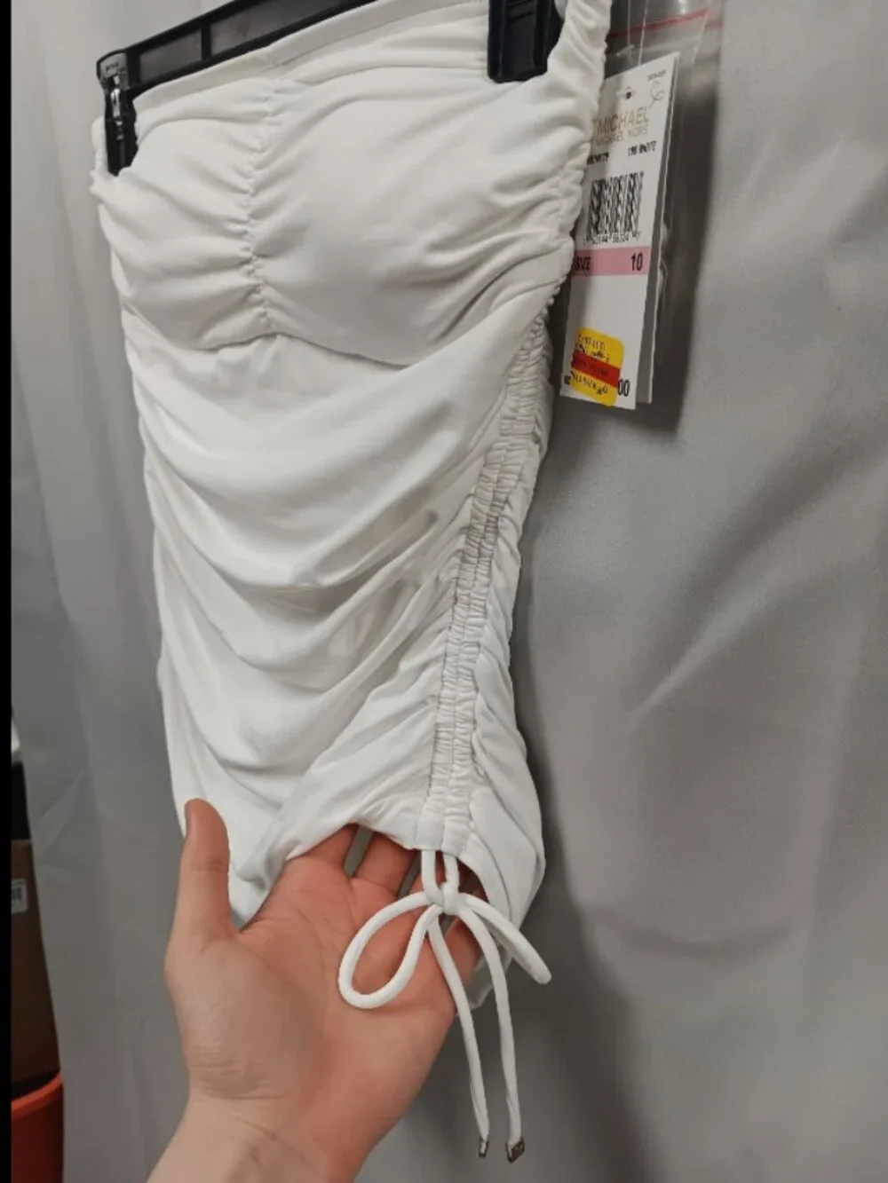 Womens White Swimsuit MICHAEL KORS Size 10 ORG $122 NWT (rack6v)